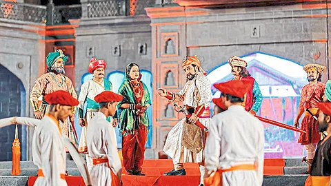 scene from shivputra sambhaji play