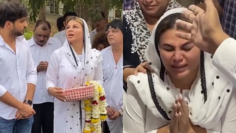 rakhi sawant mother, rakhi sawant mother funeral