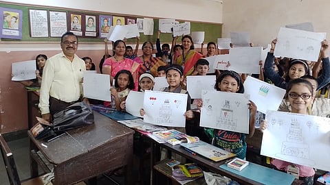 Sakal Chitrakala Spardha 2023 school student participation mumbai