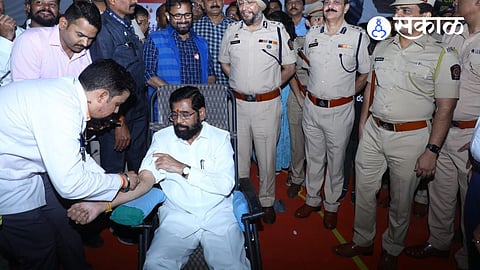 Happy New Year CM Eknath Shinde blood donate maharashtra politics