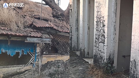 Dilapidated condition of various houses and toilets in police colony.