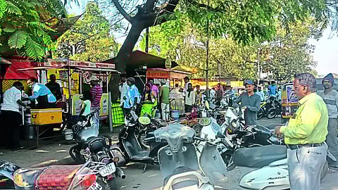 Encroachment outside Somani Park.