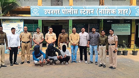 upanagar police with the arrested suspects.