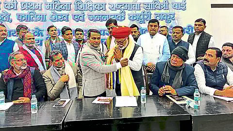 Chhagan Bhujbal, President of All India Mahatma Phule Samata Parishad, was felicitated at a function held at Constitution Club on Sunday.