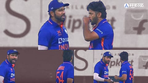 ind vs nz rohit sharma angry with shardul thakur