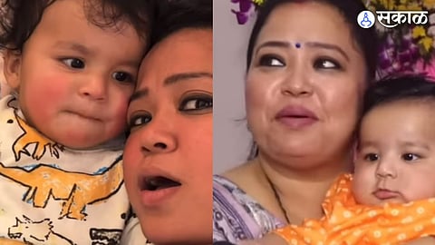 bharti singh eagerly waiting to hear mom from gola her baby but gola says only daddy baba nsa95