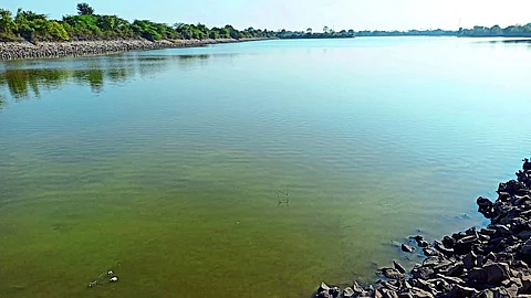 Depleted water storage in the storage pond at yeola