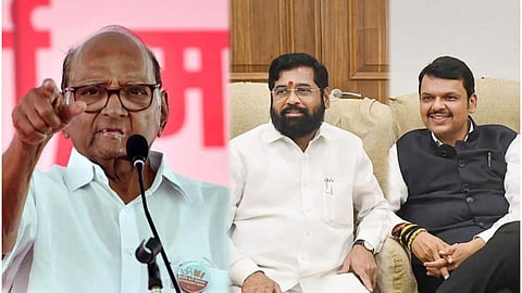 Sharad Pawar, Devendra Fadnavis and Ekanth SHinde