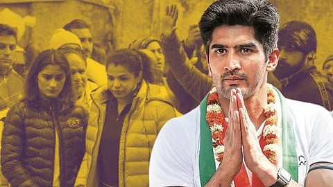 Wrestler Protest Boxer Vijender Singh