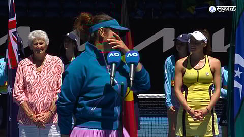 sania mirza crying after losing the Australian Open