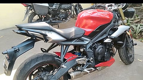 Loud sounding bike seized by police.