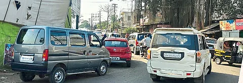 भोर-मांढरदेवी मार्गावर वाहनांची गर्दी