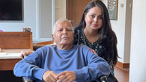 Lalu Prasad Yadav with Rohini Acharya