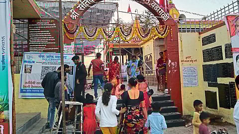 Local villagers came for darshan on the occasion of village deity Sati Devi-Samatdada Yatrotsava on Wednesday.