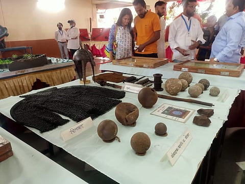 Mumbai Exhibition weapons and rare coins Shiva period Traces history