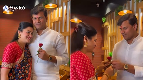 मुझे प्यार हुआ....नवनीत राणा रोमँटिक, पतीदेव लाजले, Video Viral