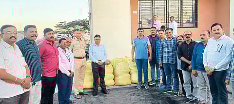 A crime branch team seized 500 kg of ganja