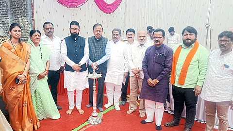 State General Minister Vijay Chaudhary present at the inauguration of BJP booth empowerment workshop