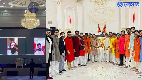 students studying medicine at Osh State Medical University in Russia celebrated the birth anniversary of Chhatrapati Shivaji Maharaj wearing traditional costumes.