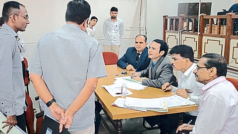 Proceedings in the District Court in the National Lok Adalat regarding claims filed.