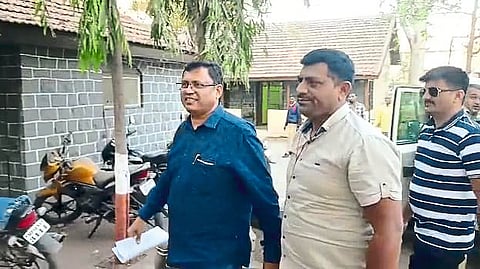 While arresting Adv. Praveen Chavan and bringing him to the police station.