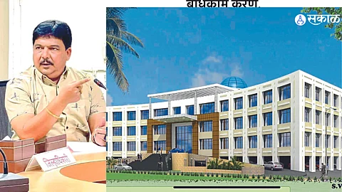 MLA Farooq Shah and Drawing of planned main administrative complex.