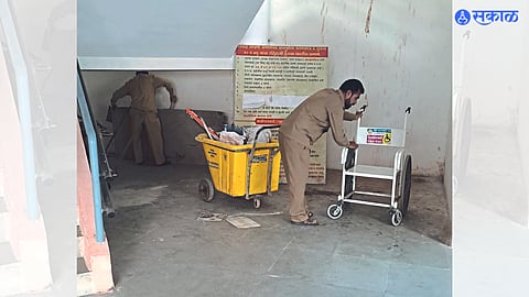 Staff repairing wheelchairs