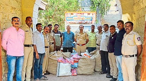 Gutkha stock seized by Satana Police under the leadership of Assistant Police Inspector Kiran Patil.