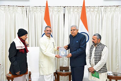 While meeting Vice President Jagdeep Dhankhad and giving a special address, Dr. Gajanan Dange, Dr. Gunakar