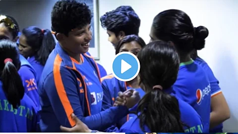 womens t20 wc ind vs pak players interaction fter match players seen taking photos video goes viral