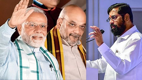 Eknath Shinde, Amit Shah and Narendra Modi