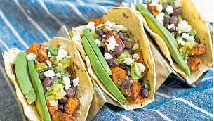 nupur patil healthy recipe Sweet Potato and Black Bean Tacos
