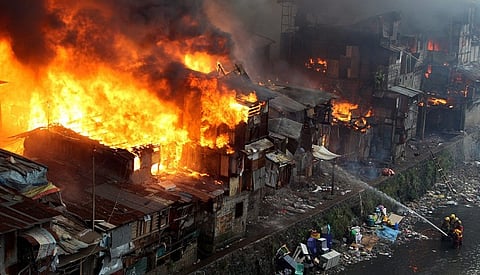 Slum fire