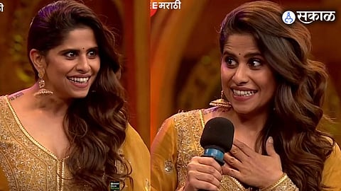 sai tamhankar dating bhau kadam comedy video in zee chitra gaurav award