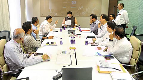 Officials of various departments of Nashik attended the meeting chaired by Industries Minister Udayay Samant regarding double fire cess