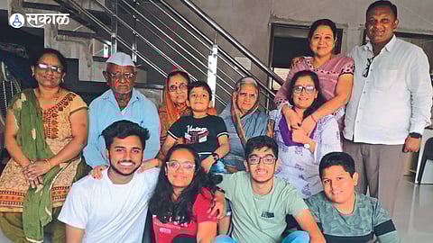 Seated from left to right manisha patil with family