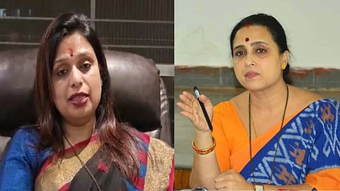 bjp chitra wagh on sheetal mhatre prakash surve video udhhav thackeray faction maharashtra politics