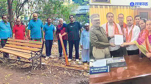 Benches worth lakhs stolen from Indiranagar jogging track nashik crime news