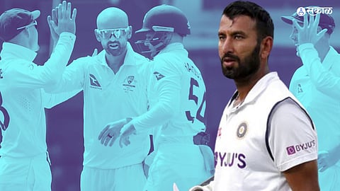 IND Vs AUS 3rd Test Nathan Lyon Cheteshwar Pujara