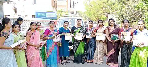 On the occasion of International Women's Day, women were honored by 'Sakal' and 'Agrovan' on Wednesday.