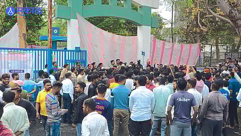 Tension over removal of Ambedkars statue Strong opposition by angry activists and community members jalgaon news