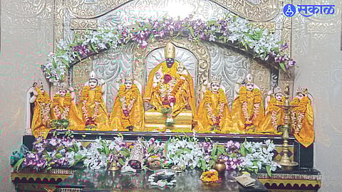 Decorations at Shri Ram Temple on Agra Road on the occasion of Shri Ram Navami.