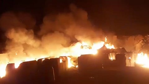 Accident truck Samriddhi highway fell under bridge