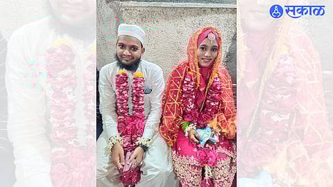 Newly married couple Shaukat Ali and Rozmeen at Vani