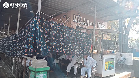 Curtains on the hotel near the new bus stand here