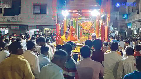 Chariot of Jai Mata Di Padayatra Committee set out on Thursday for Shree Saptasringi Yatra along with devotees.