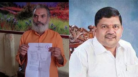 Water issue Davadi village police station Former corporator son beat temple pries threatened to kill him