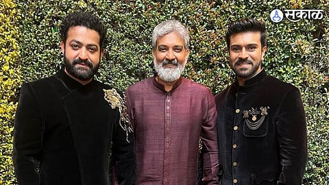 rrr direcor ss rajamouli jr ntr and ram charan desi look in oscars 2023