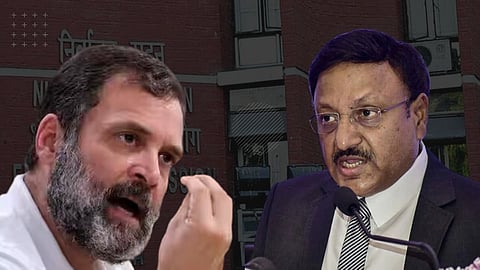 Rahul Gandhi and Rajiv Kumar