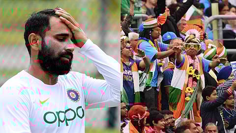 ind vs aus fans-chant-jai-shri-ram-in-front-of-mohammed-shami-during-4th-test-at-ahmedabad-watch-viral-video cricket news in marathi kgm00